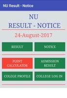 NU BD RESULTS & NOTICE الملصق