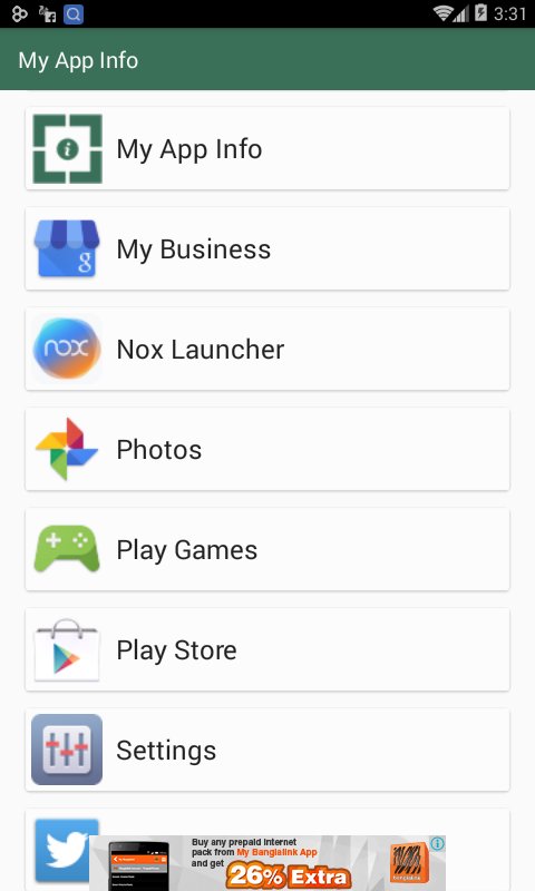 Descargar My App Info APK Última Versión 1.0.0 para Android