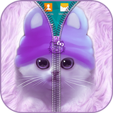 Cute Kitty Zipper Lock biểu tượng