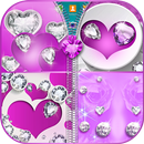 Diamond Hearts Zipper-Verschl APK