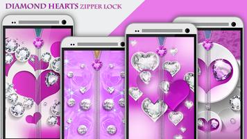 Diamond Hearts Zipper-Verschl Plakat