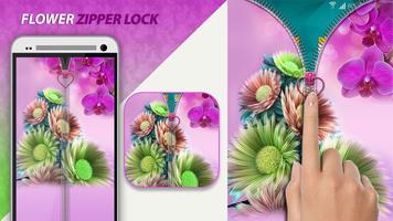 Blumen-Zipper-Verschluss Plakat