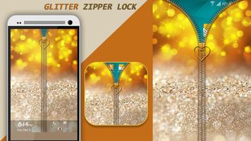 Glitzer-Zipper-Verschluss Plakat
