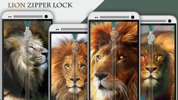 Lion Zipper-Verschluss Plakat