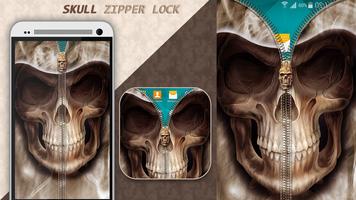 Zipper verrouillage Skull Affiche