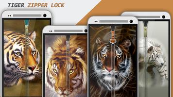 Tiger Zipper-Verschluss Plakat