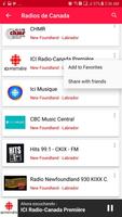 Radios de Canada capture d'écran 1