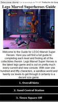 Guide for Lego Marvel free Affiche