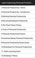 Improving Personal Productivity Plakat