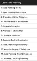 Learn Sales Planning پوسٹر