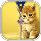 Cat Lock Screen Zipper icône