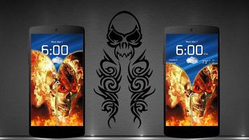 برنامه‌نما Skull Zip Screen Lock عکس از صفحه