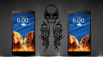 برنامه‌نما Skull Zip Screen Lock عکس از صفحه