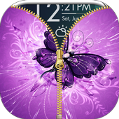 Butterfly Zip Screen Lock icon