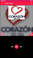 Radio Corazon 99.1 FM Radio De Paraguay पोस्टर