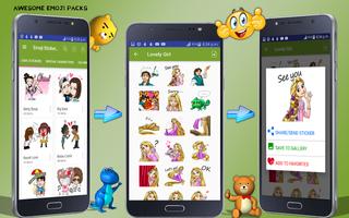 Messengerlar Emoji Çıkartması: HD Talking Stickers Ekran Görüntüsü 1