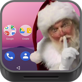 SantaClaus on the screen joke icon