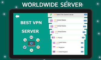 Ultra fast VPN Free Unblock Proxy, Wi-Fi Security capture d'écran 2