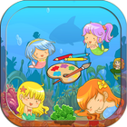 Mermaids Coloring Book Kids آئیکن