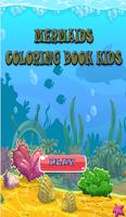 Mermaids Coloring Book Kids پوسٹر