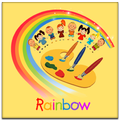 Rainbow - Kids coloring book