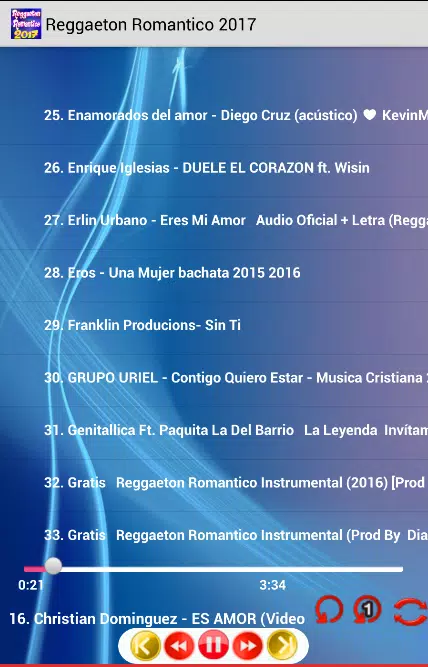 Descarga de APK de Reggaeton Romantico 2017 music para Android