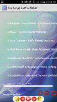 Top Songs Justin Bieber capture d'écran 1