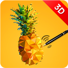 Pen Pineapple Apple Pen 3D icon