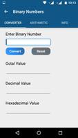 Binary, Decimal, Hex & Octal Numbers Conversion скриншот 1