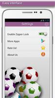 Football Zipper Lock تصوير الشاشة 3