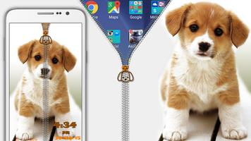 پوستر Puppy Zipper Lock