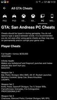 All GTA Cheats (AGC) capture d'écran 3