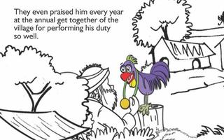 Punctual Rooster Kids Story Plakat