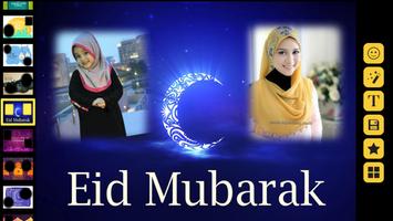 Eid Mubarak Card Photo Frames-Dual Affiche