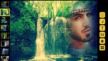 Waterfall photo wallpaper editor poster