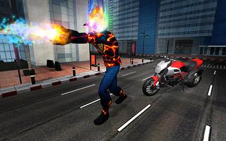 Ghost Bike Hero Blaze Fire Skull Rider Battle ภาพหน้าจอ 1