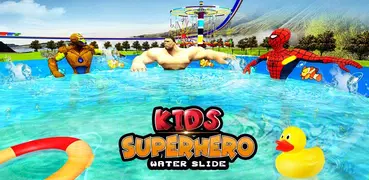 Kids Super Hero Water Slide Amusement Park Uphill