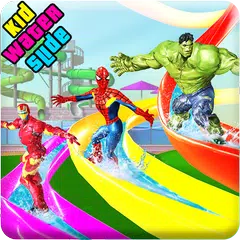 Kids Super Hero Water Slide Amusement Park Uphill APK download