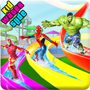 Kids Super Hero Water Slide Amusement Park Uphill APK