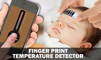 Fiebre bebé broma thermometer Poster
