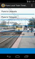 Pune Local Train Timetable Affiche
