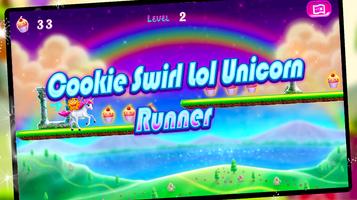 Cookie Swirl Lol Unicorn Run पोस्टर