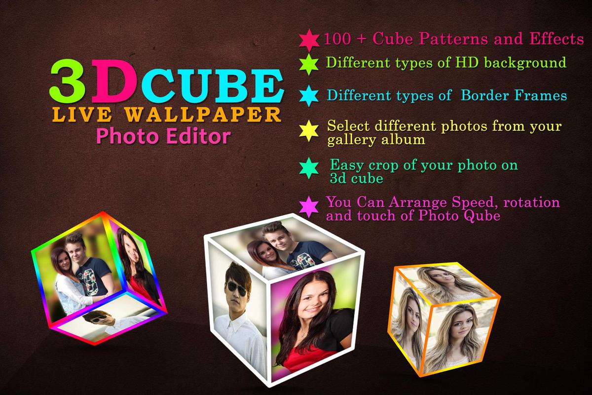 3D Cube Live  Wallpaper  Photo Editor  for Android APK Download