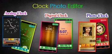 Clock Photo Editor - Analog Clock, Digital Clock