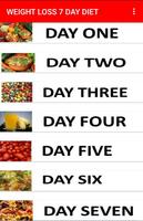 Weight Loss 7 Day Diet Plan poster