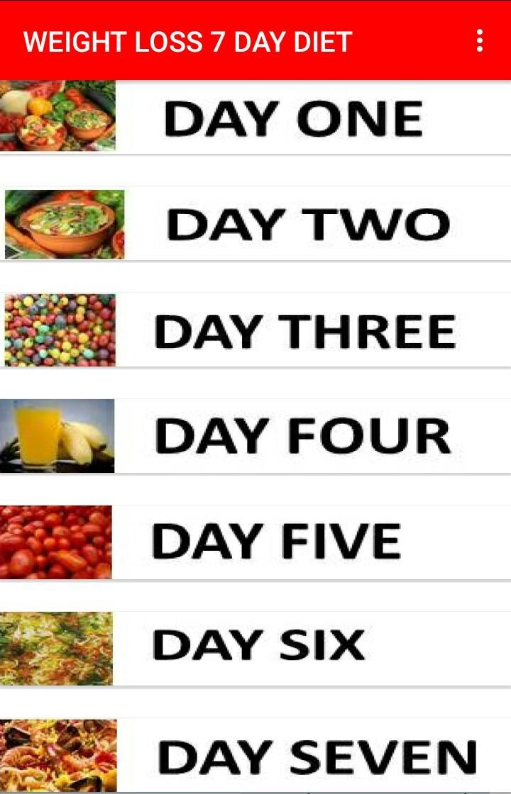 7 day diet plan for weight loss