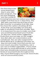 Weight Loss 7 Day Diet Plan syot layar 1