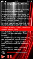 All Songs ANUSHKA SHARMA capture d'écran 3