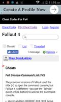 Cheat Codes For Ps4 скриншот 2