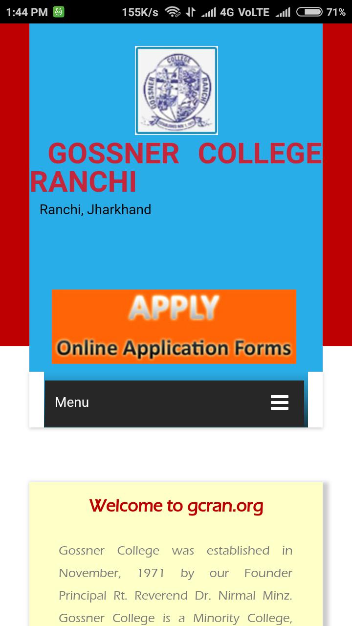 Gossner College Ranchi Gcr For Android Apk Download - gcr logo roblox